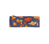 WZYWHJ Maple gradient leaves prints baby bow headbands and elastic soft hair accessories for newborns and girls