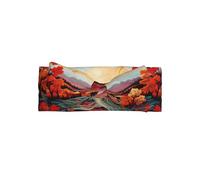 WZYWHJ Maple leaves and hills Printed baby bow headbands and elastic soft hair accessories for newborns and girls