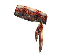 WZYWHJ Maple leaves and hills Printed Headbands,Sports Head Tie, Headband for Men and Women, Hair Band for Running Workout Football