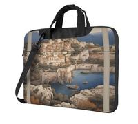 WZYWHJ Mediterranean Contrast Prints Ultra-thin portable single-shoulder laptop bag 13 inch computer accessories soft shockproof for laptops