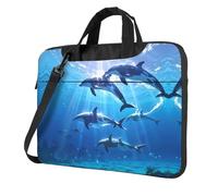 WZYWHJ Mediterranean dolphins Prints Ultra-thin portable single-shoulder laptop bag 13 inch computer accessories soft shockproof for laptops