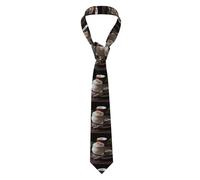 WZYWHJ Mellow coconut pudding Printed Silk men's formal suit tie, suitable for daily use and business gatherings Necktie