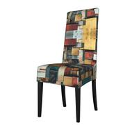 WZYWHJ Memory Fragments Pattern Detachable Chair Cover Quick Installation and Easy Maintenance Suitable for Square Chair Backs