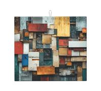 WZYWHJ Memory Fragments Picture Drying Mat for Kitchen : Made of sponge Water absorbent, With lanyard for hanging 18 x 16 in