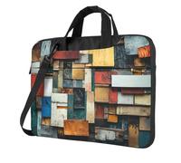 WZYWHJ Memory Fragments Picture Laptop Bag - with Soft Interior, Multiple Pockets - Ideal for Men, Travel and Business, Black, 15.6 inch