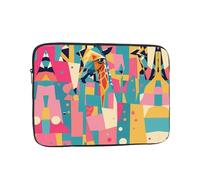 WZYWHJ Memphis Giraffe Prints Shockproof Portable Laptop Sleeve Case 17 inch for Men and Women Business Travel, School, Office Daily Use