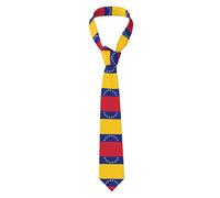 WZYWHJ Men's Necktie - Fashion Printed Silk Tie for Business, daily life, work, party 57X3.1 inch Flag of Venezuela Pattern
