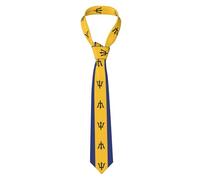 WZYWHJ Men's Necktie - Fashion Printed Silk Tie for Business, daily life, work, party 57X3.1 inch Flag of Barbados Picture