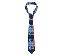 WZYWHJ Men's Necktie - Fashion Printed Silk Tie for Business, daily life, work, party 57X3.1 inch Ice and Fire Boxing Prints