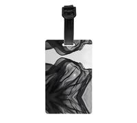 WZYWHJ Mercury Veil Pattern Luggage Bag Tags, Men's and Women's Travel Privacy Protection Labels