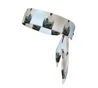 WZYWHJ Message in a bottle at sea Printed Headbands,Sports Head Tie, Headband for Men and Women, Hair Band for Running Workout Football
