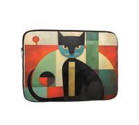 WZYWHJ mid-Century Modern Art cat Prints Shockproof Portable Laptop Sleeve Case 15 inch for Men and Women Business Travel, School, Office Daily Use