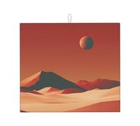 WZYWHJ Minimalist Mars Prints Drying Mat for Kitchen : Made of sponge Water absorbent, With lanyard for hanging 18 x 16 in