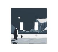 WZYWHJ Minimalist penguin silhouette Picture Decorative Wall Plate 4.5x4.5 Inches Durable and Stylish for Residential and Commercial Areas