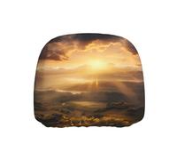 WZYWHJ Morning Sun Printed Seat Head Pillowcase Car Truck General Motors Parts Protective Cover one Pack
