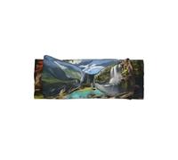 WZYWHJ Mountain Waterfall Printed baby bow headbands and elastic soft hair accessories for newborns and girls