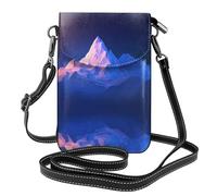 WZYWHJ Mountains Picture Leather Crossbody Flap Phone Bag - Versatile Gift for Women Walking, Camping, Shopping, and Travel