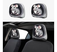 WZYWHJ Mouse in The Hole Printed Car Pillowcase 2 Pieces, seat Cover Accessories, Protective Cover Universal