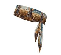 WZYWHJ Mouse on the wheat field Printed Headbands,Sports Head Tie, Headband for Men and Women, Hair Band for Running Workout Football
