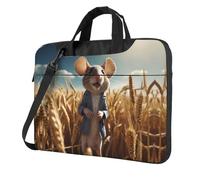 WZYWHJ Mouse on the wheat field Printing Ultra-thin portable single-shoulder laptop bag 14 inch computer accessories soft shockproof for laptops