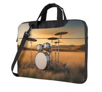 WZYWHJ Music Drum in Field Pattern Ultra-thin portable single-shoulder laptop bag 14 inch computer accessories soft shockproof for laptops