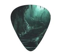 Wzywhj Mysterious Cave Printed Guitar Picks 12 Piece, Easy Grip Uke Picks Hold In One'S Hands, Ukulele, Acoustic Or Electric Electric Guitar