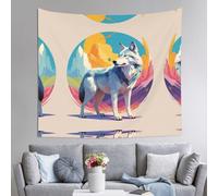 WZYWHJ National Geographic Wolf Prints Indoor Decor Tapestry 60x51 in : Soft, Quality and lightweight Suitable for wall hanging tapestries