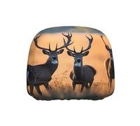 WZYWHJ Nature Wild Animal Deers Picture Seat Head Pillowcase Car Truck General Motors Parts Protective Cover one Pack