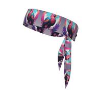 WZYWHJ Neon Feather Condor Prints Headbands,Sports Head Tie,Headband for Men and Women,Hair Band for Running Workout Football