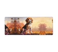 WZYWHJ Nerdy Beagle Picture Extra large rubber keyboard pad, thickened anti slip Office desk cushion