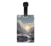 WZYWHJ Nordic Silence Printing Luggage Bag Tags, Men's and Women's Travel Privacy Protection Labels