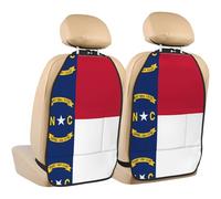 WZYWHJ North Dakota Flag Picture Car seat Anti Kick Storage pad 2 Pieces, Multi-Functional Storage Bag seat Protector After Installation