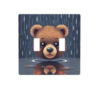 WZYWHJ Panda Avatar Picture Decorative Wall Plate 4.5x4.5 Inches Durable and Stylish for Residential and Commercial Areas