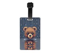 WZYWHJ Panda Avatar Picture Luggage Tag with Detachable Wristband - Travel Hook for Convenient Identification - Lightweight & Personalized Business Card Size