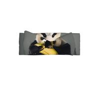 WZYWHJ Panda eating banana Printed baby bow headbands and elastic soft hair accessories for newborns and girls