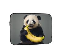 WZYWHJ Panda Eating Banana Printed Shockproof Portable Laptop Sleeve Case 12 inch for Men and Women Business Travel, School, Office Daily Use