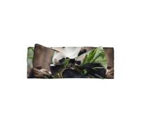 WZYWHJ Panda in bamboo forest Picture baby bow headbands and elastic soft hair accessories for newborns and girls