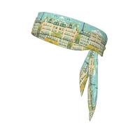 WZYWHJ paris street scene eiffel tower Printed Headbands,Sports Head Tie, Headband for Men and Women, Hair Band for Running Workout Football