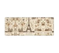 WZYWHJ paris vintage postcard Picture Extra large rubber keyboard pad, thickened anti slip Office desk cushion