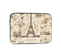 WZYWHJ Paris Vintage Postcard Prints Shockproof Portable Laptop Sleeve Case 15 inch for Men and Women Business Travel, School, Office Daily Use