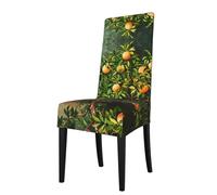 WZYWHJ Passion Fruit Tree Pattern Detachable Chair Cover Quick Installation and Easy Maintenance Suitable for Square Chair Backs