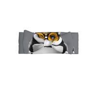 WZYWHJ penguin with glasses Pattern baby bow headbands and elastic soft hair accessories for newborns and girls