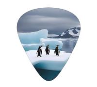 Wzywhj Penguins On The Iceberg Printing Guitar Plectrum Easy Grip Uke Picks Holding， Ukulele, Acoustic And Electric Guitar，12 Piece