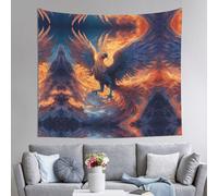 WZYWHJ Phoenix Nirvana Prints Indoor Decor Tapestry 60x51 in : Soft, Quality and lightweight Suitable for wall hanging tapestries