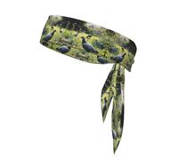 WZYWHJ Pigeons on the grass Printed Headbands,Sports Head Tie, Headband for Men and Women, Hair Band for Running Workout Football