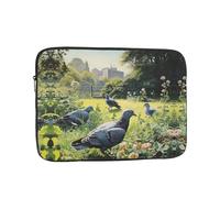WZYWHJ Pigeons on The Grass Printed Shockproof Portable Laptop Sleeve Case 13 inch for Men and Women Business Travel, School, Office Daily Use