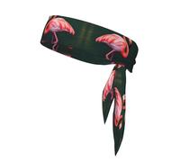WZYWHJ Pink Flamingo Printing Headbands,Sports Head Tie,Headband for Men and Women,Hair Band for Running Workout Football