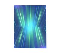 WZYWHJ Pink Holiday Greeting Card 6x4 in with Envelope for Christmas, Birthday, Valentine's Day, Party Invitation Blue Aurora Borealis Printed