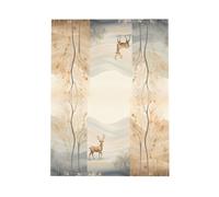 WZYWHJ Pink Holiday Greeting Card 6x4 in with Envelope for Christmas, Birthday, Valentine's Day, Party Invitation Deer from a distance Printed