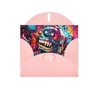 WZYWHJ Pink Holiday Greeting Card 6x4 in with Envelope for Christmas, Birthday, Valentine's Day, Party Invitation Colorful avatar Picture